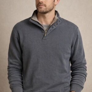 Van Heusen Studio Men’s Quarter-Zip Button Combo Pullover – Size Large